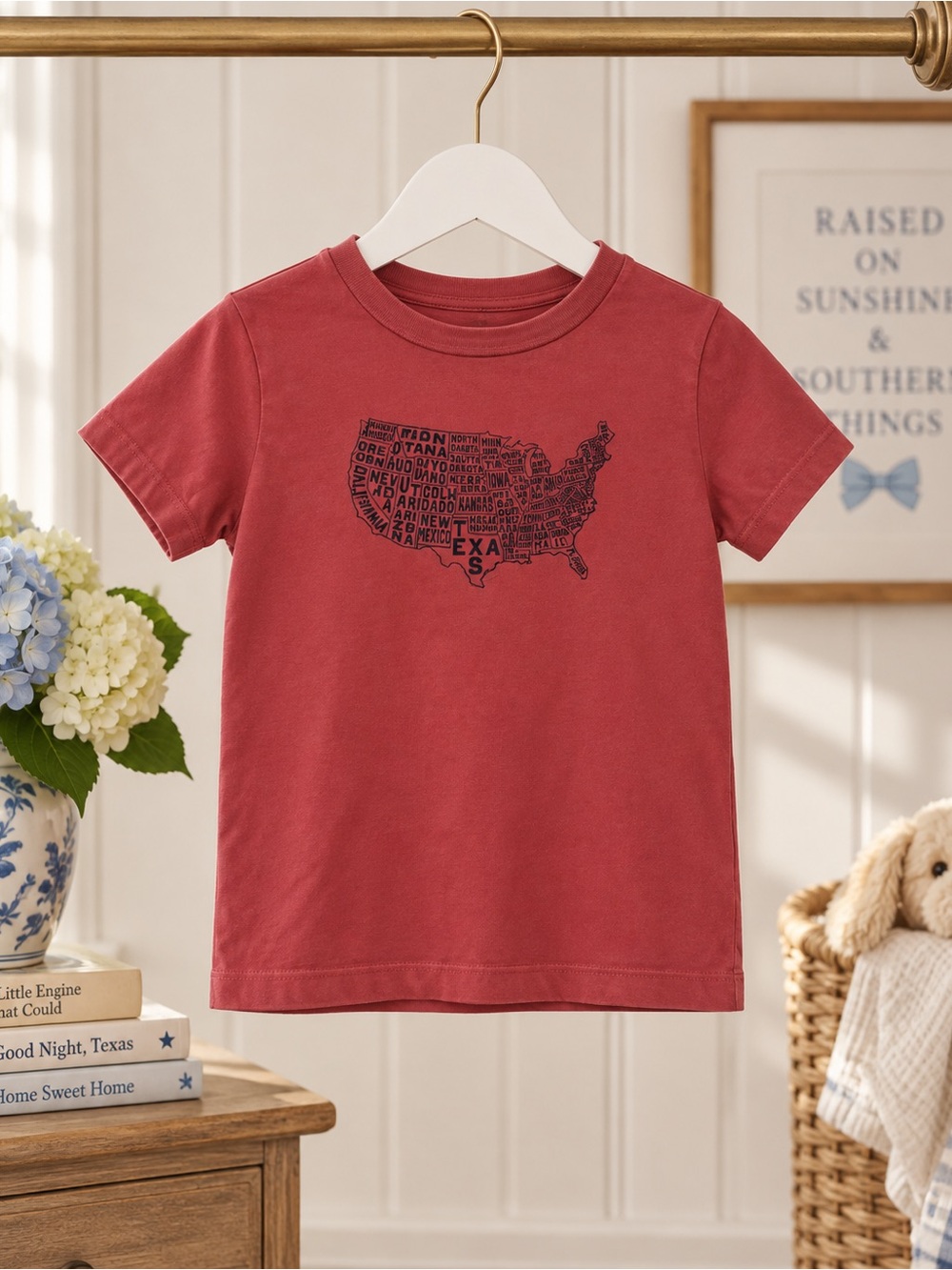 Crewcuts Red Short-Sleeve USA Map Graphic Tee